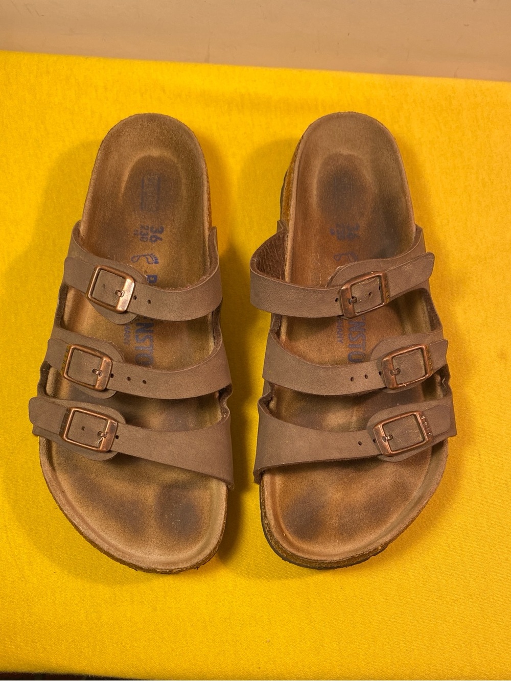 Birkenstock Brown Triple-Strap Sandals